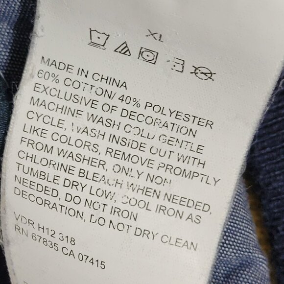 NAUTICA NAVTECH MEN'S COZY NAVY & YELLOW STRIPED SWEATER EUC XL - Picture 5 of 6